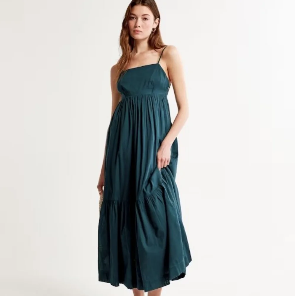 Abercrombie & Fitch Lowback Babydoll Maxi Dress | Size Small